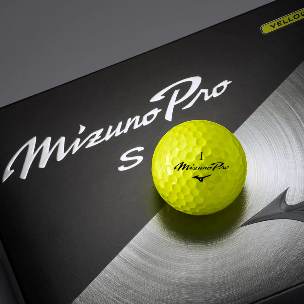 Mizuno Pro S Golf Balls - Yellow - 12 Pack - Image 3