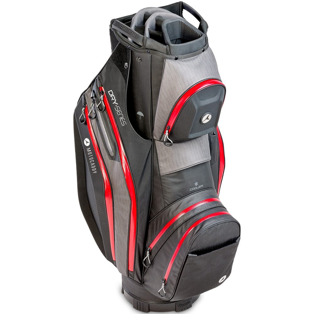 Motocaddy '26 Dry Series Waterproof Cart Bag - Black/Red - Image 3