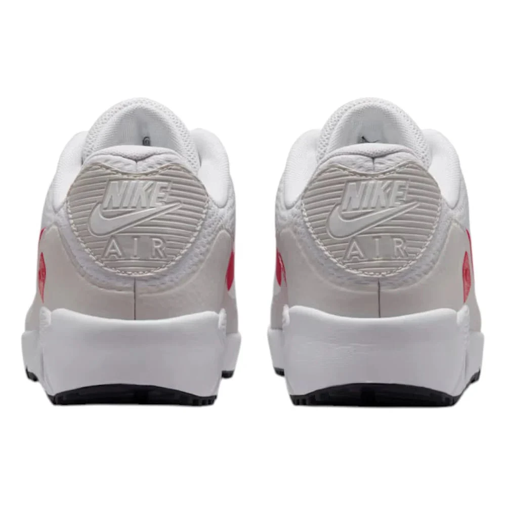 Nike Air Max 90 G Waterproof Spikeless Shoes - White/Fire Red/Photon Dust/Midnight Navy - Image 7