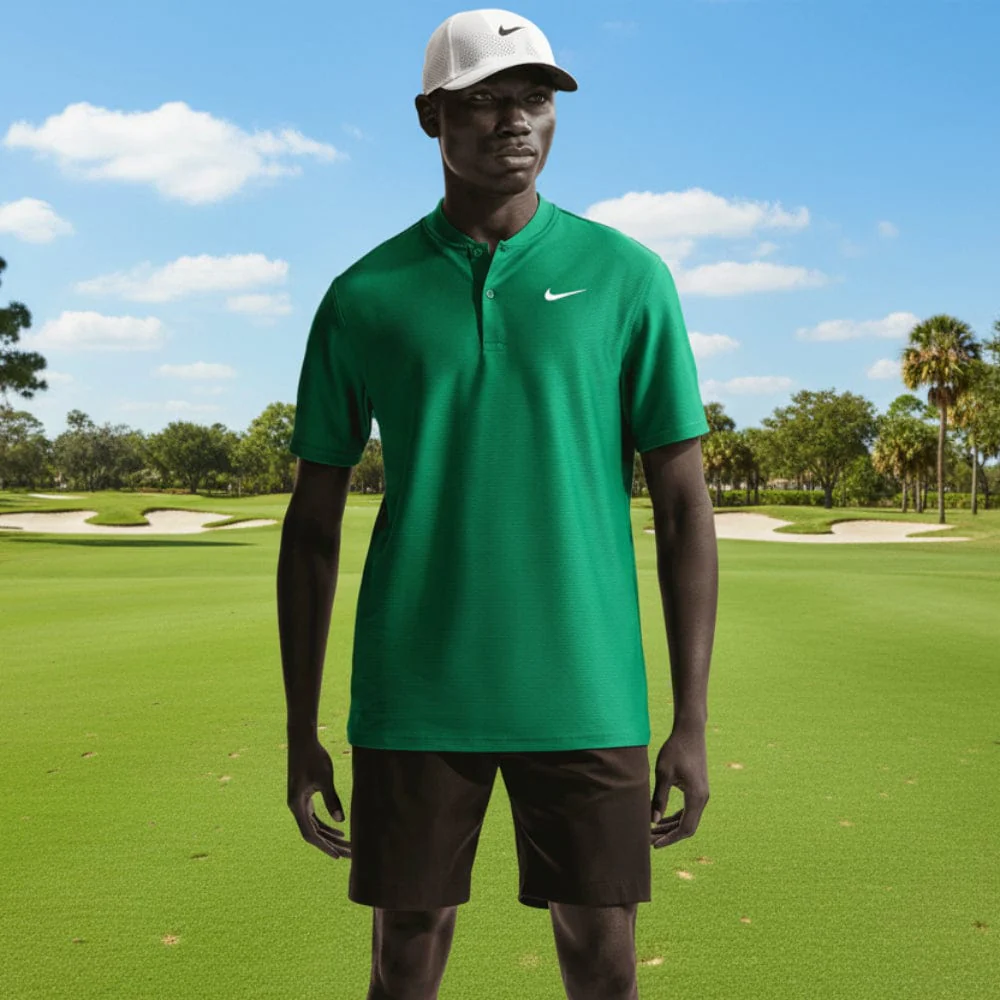 Nike Dri-Fit Velocity Blade Polo Shirt - Malachite/White - Image 4