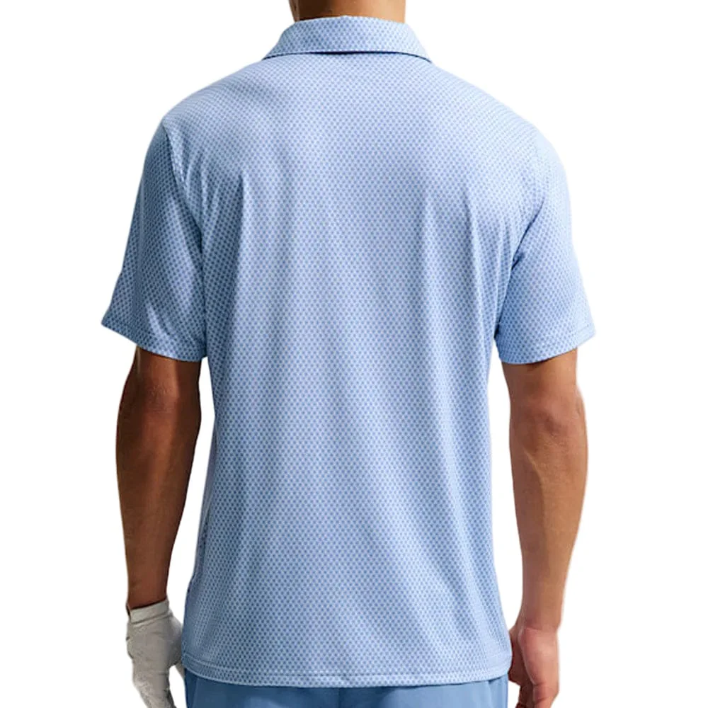 Nike Dri-Fit Velocity Floral Print Polo Shirt - White/Work Blue/Black - Image 2
