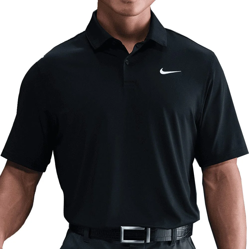 Nike Dri-Fit Velocity Solid Polo Shirt - Black/White