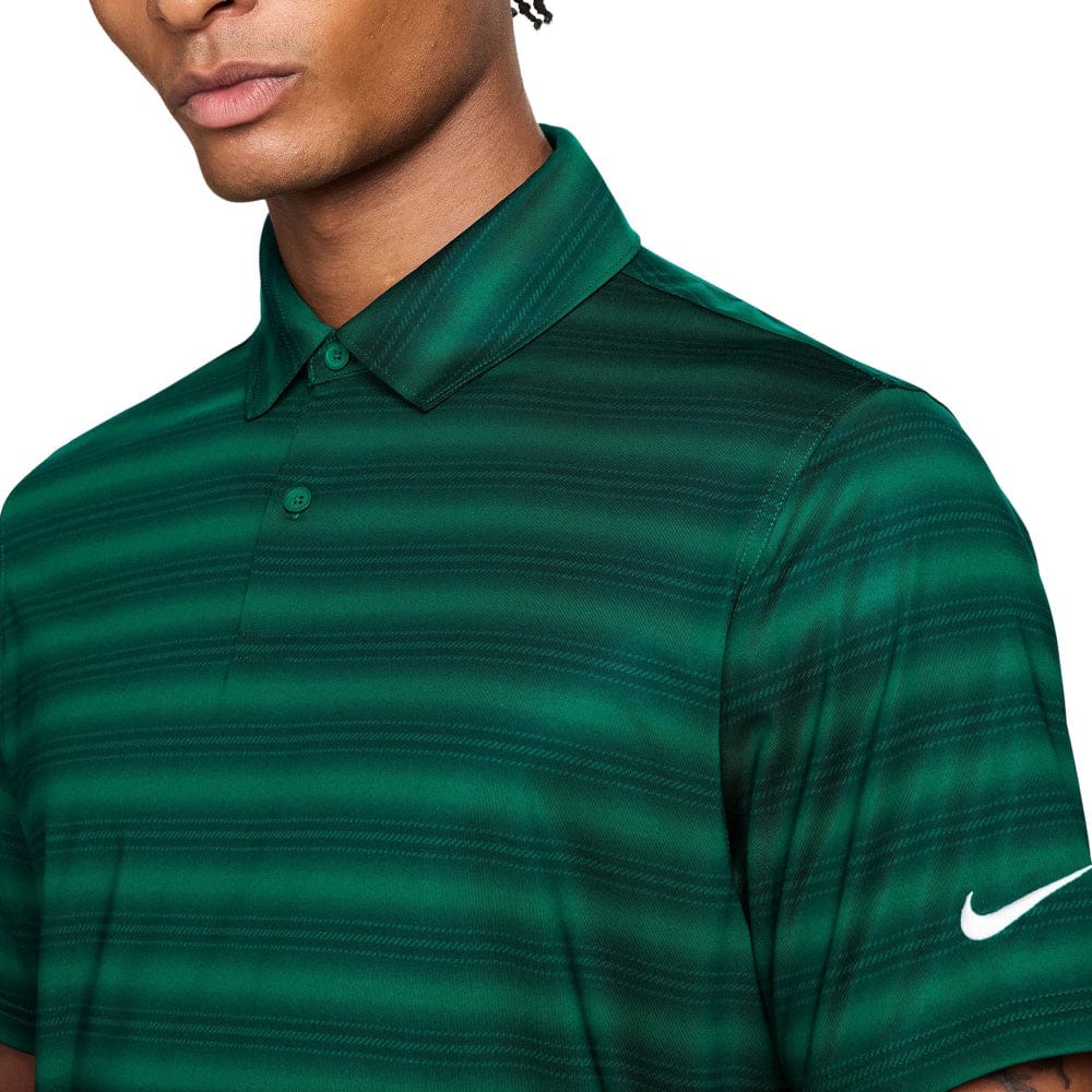 Nike Dri-Fit Velocity Stripe Polo Shirt - Malachite/Malachite/White - Image 4
