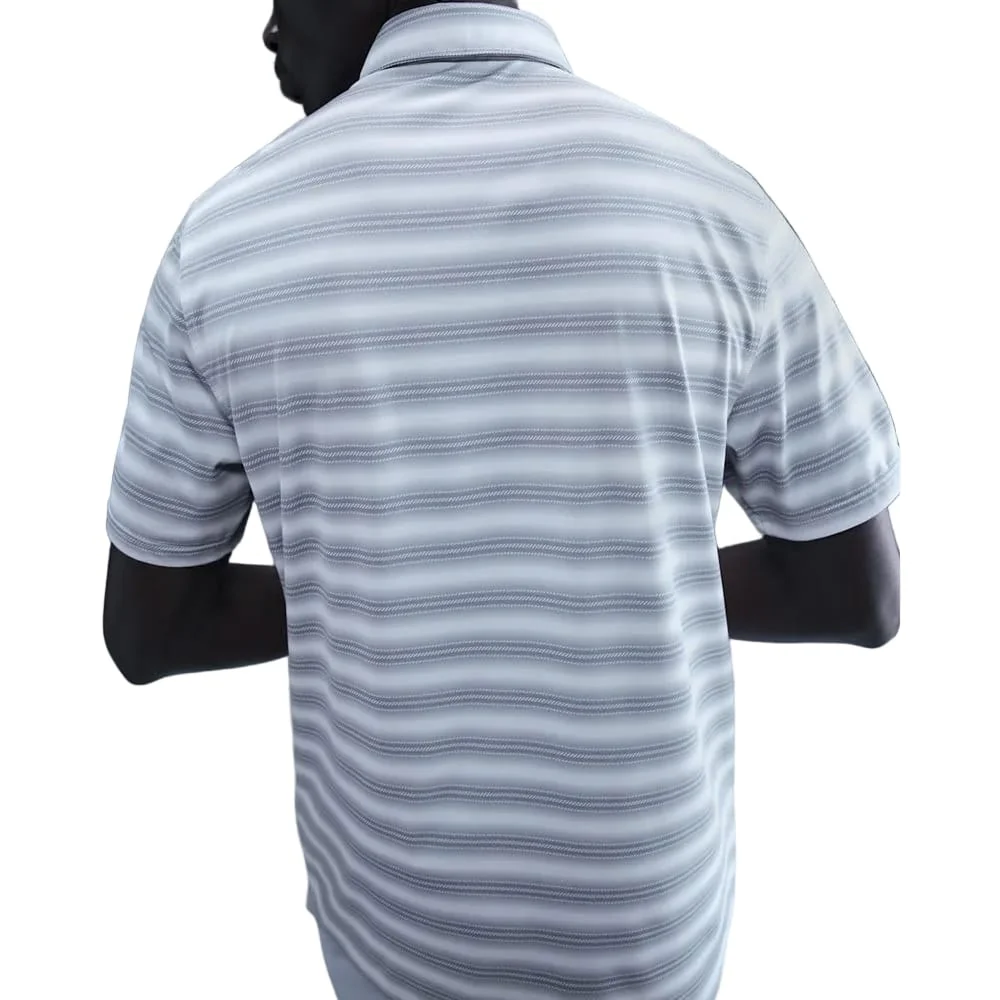 Nike Dri-Fit Velocity Stripe Polo Shirt - White/White/Black - Image 4