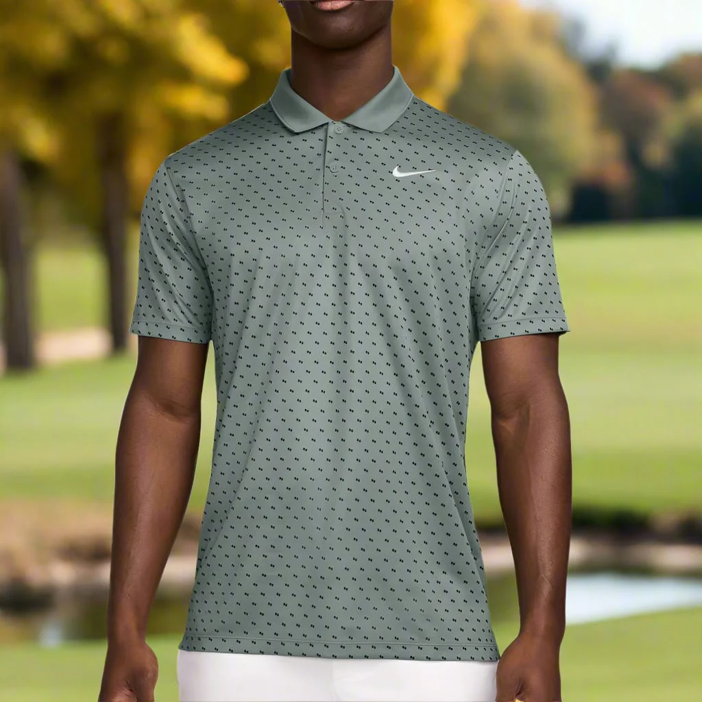 Nike Dri-Fit Victory+ Polo Shirt - Clay Green/White - Image 5