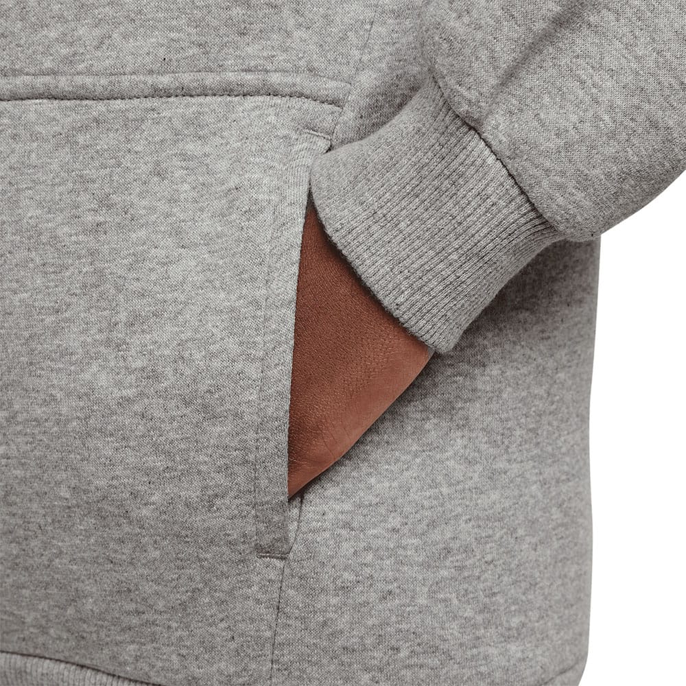 Nike Junior Sportswear Club Fleece Hoodie - Dark Grey Heather/White - Image 3