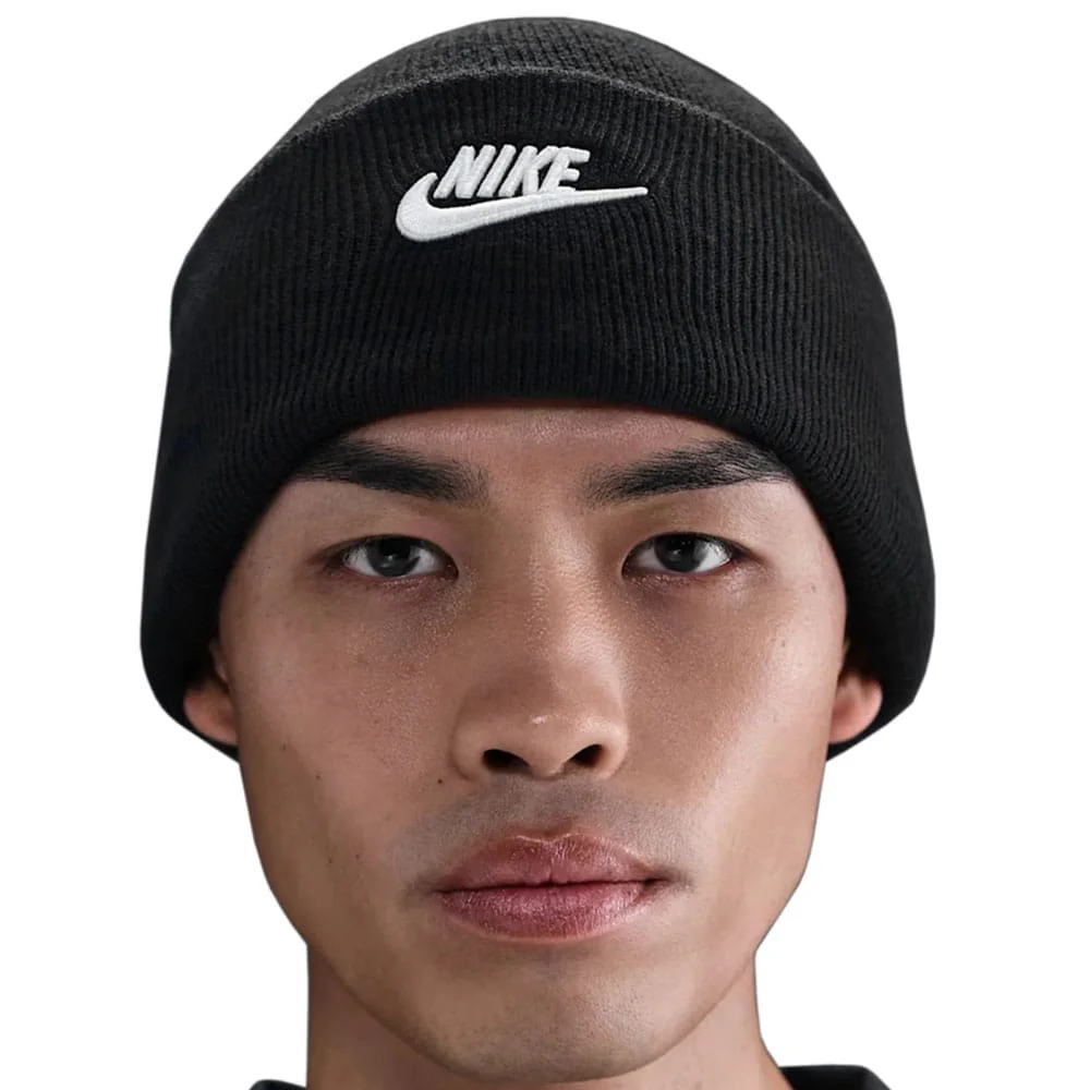 Nike Peak Beanie - Black/White - Image 2