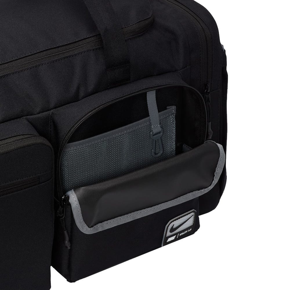 Nike Utility Power Duffel Bag - Black/Black/White - Image 6