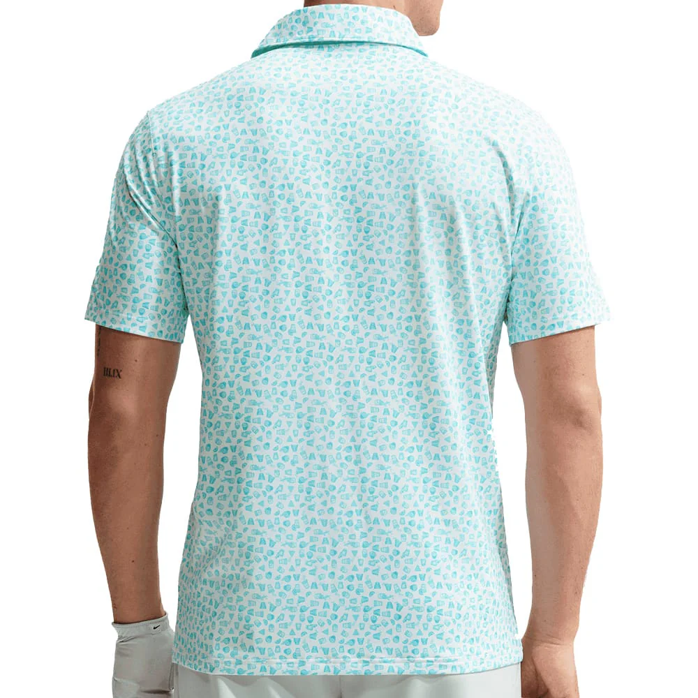 Nike Dri-Fit Velocity Micro-Print Polo Shirt - Jade Horizon/Jade Horizon/White - Image 5