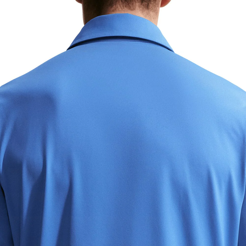 Nike Dri-Fit Velocity Solid Polo Shirt - Pacific Blue/Black - Image 3