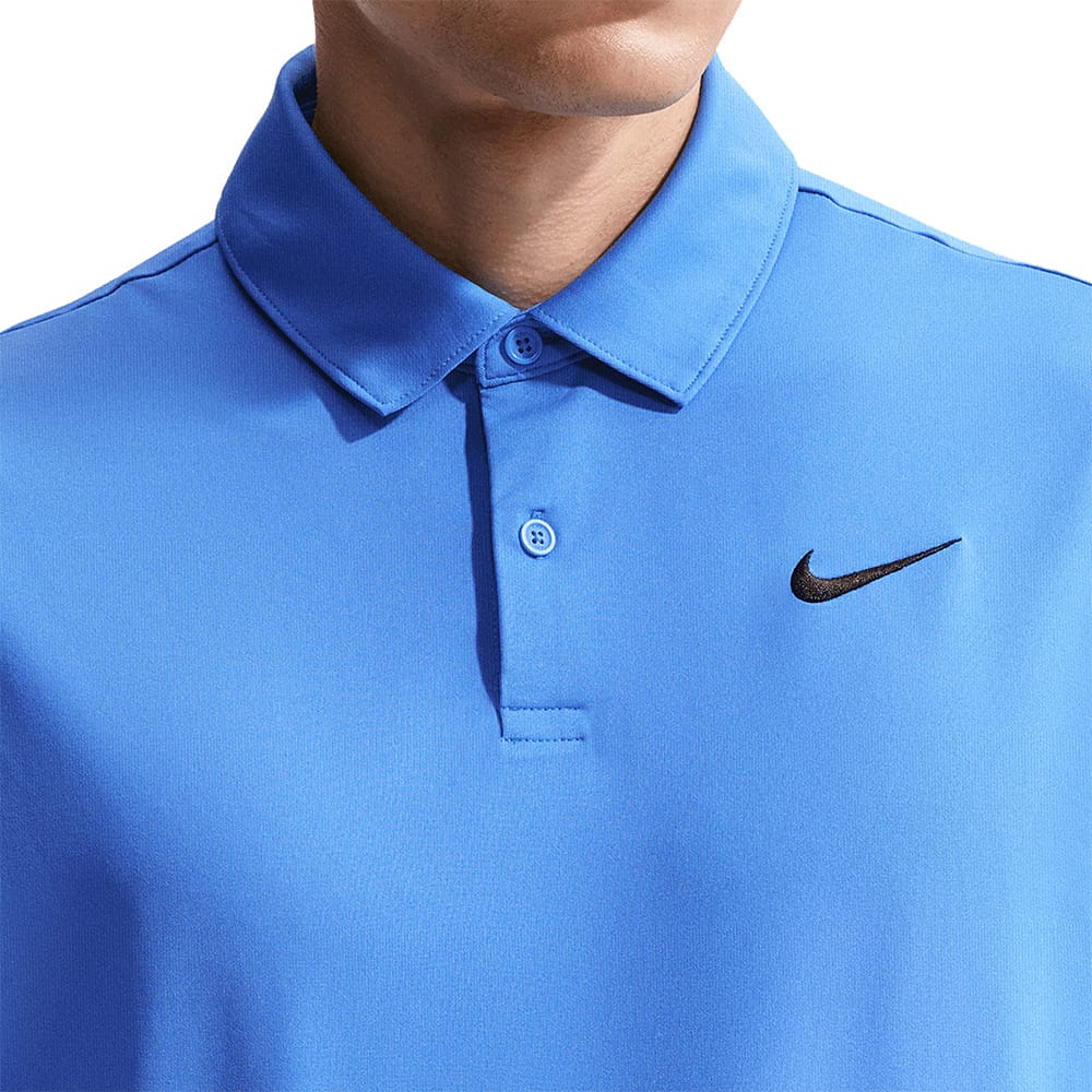 Nike Dri-Fit Velocity Solid Polo Shirt - Pacific Blue/Black - Image 5