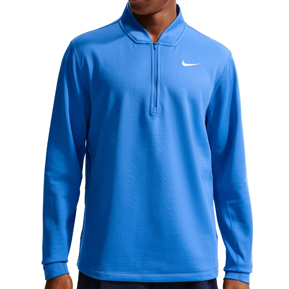 Nike Velocity Therma-Fit 1/2 Zip Pullover - Pacific Blue/White