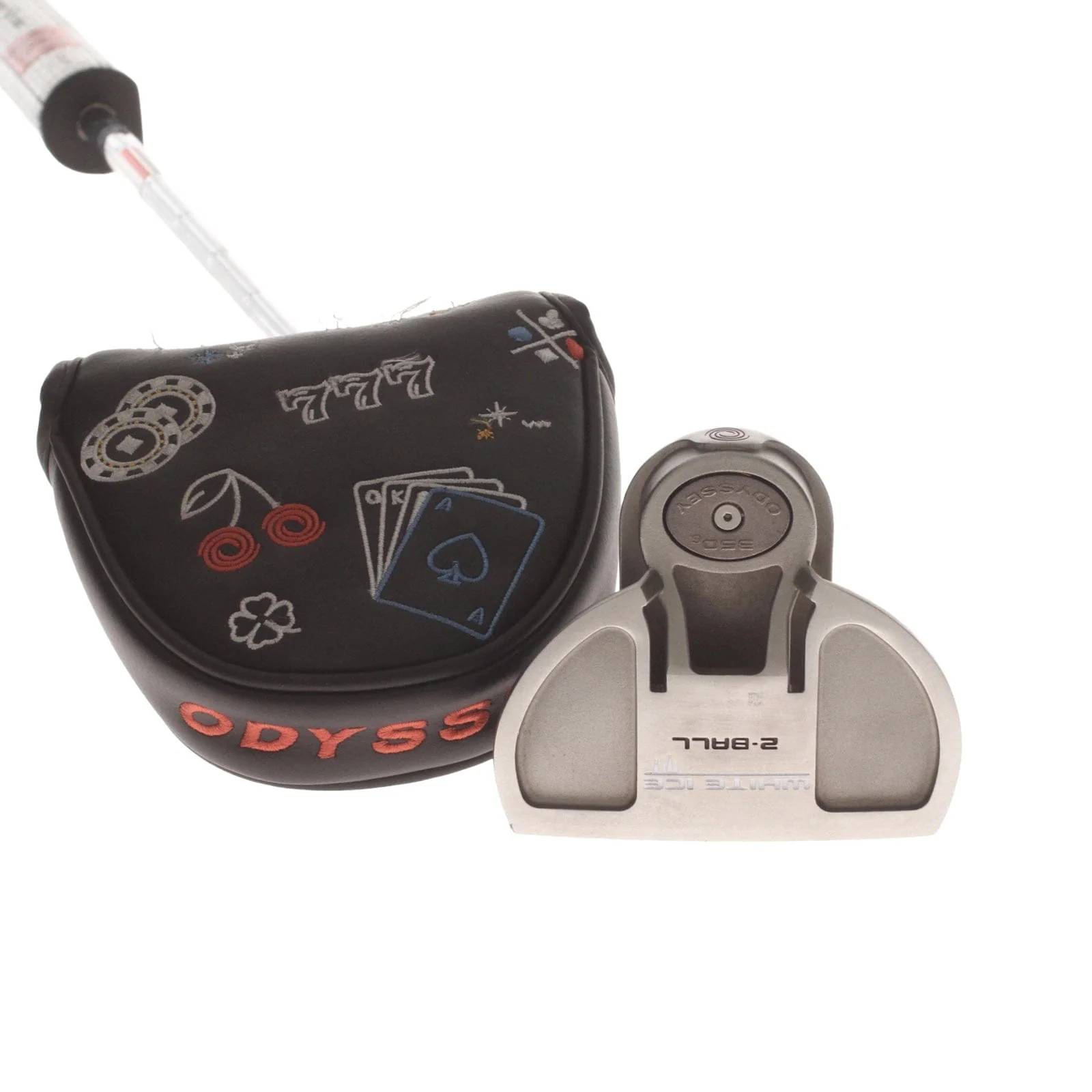Odyssey White Ice 2-Ball Mens Right Hand Putter 35" Mallet - Super Stroke