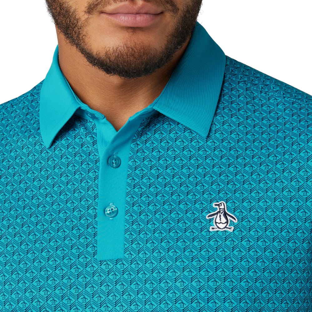 Original Penguin Pete's Tee Time Polo Shirt - Caribbean Sea - Image 5