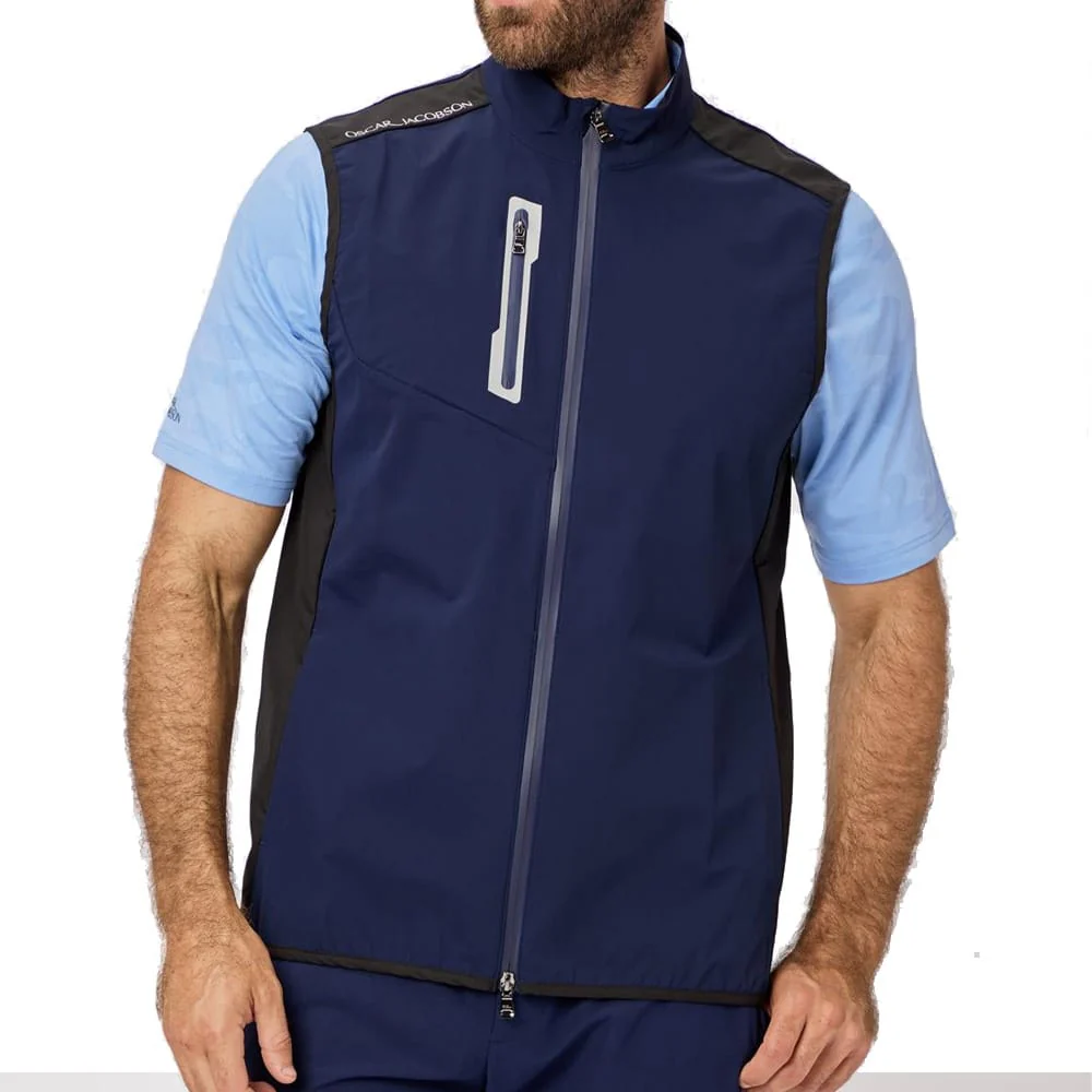 Oscar Jacobson Beatty Lightweight Gilet - Navy - Image 3