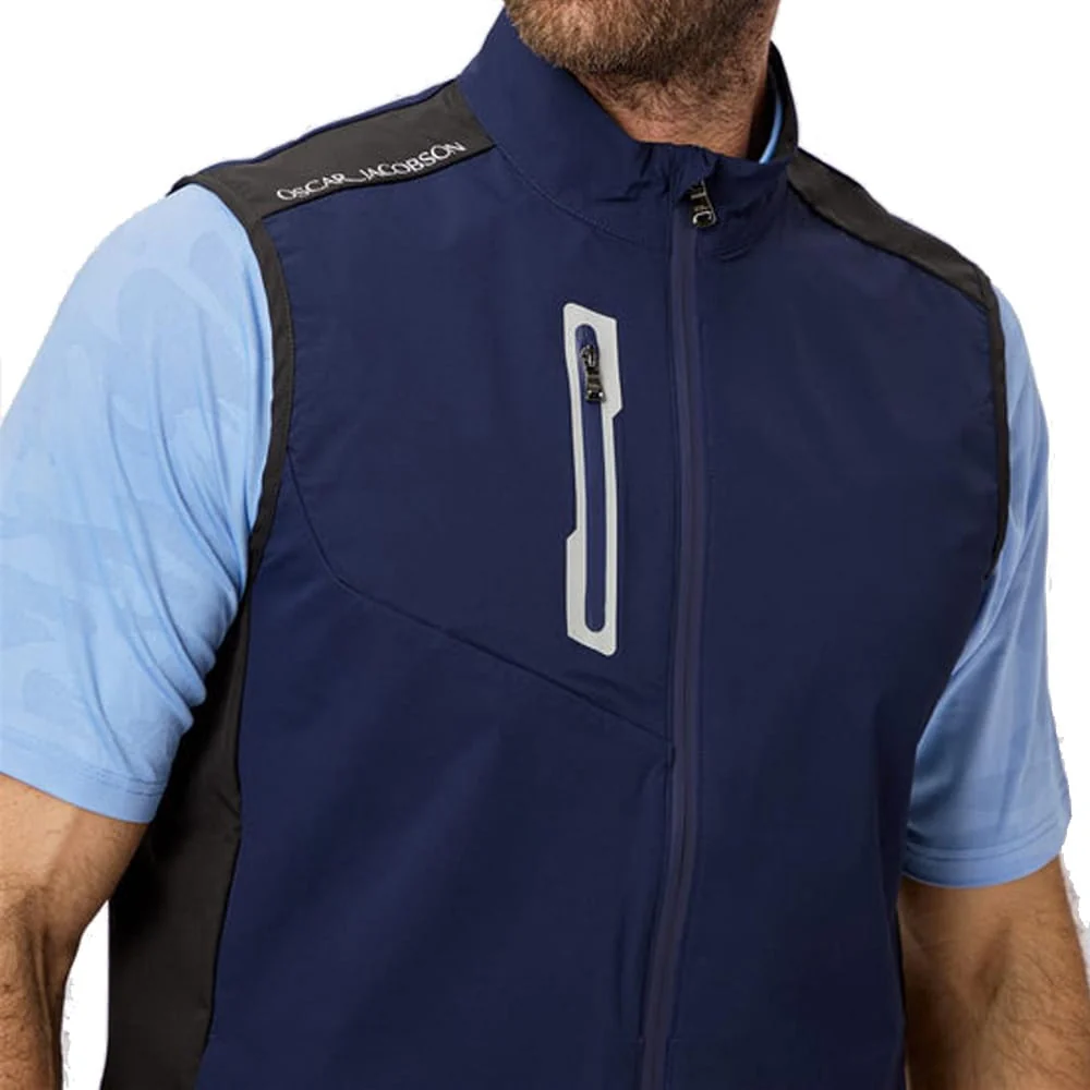 Oscar Jacobson Beatty Lightweight Gilet - Navy - Image 4