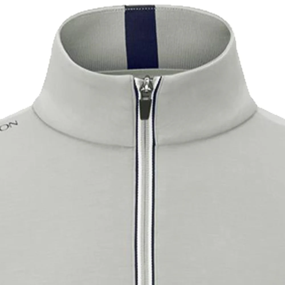 Oscar Jacobson Drew 1/4 Zip Pullover - Aluminium - Image 2