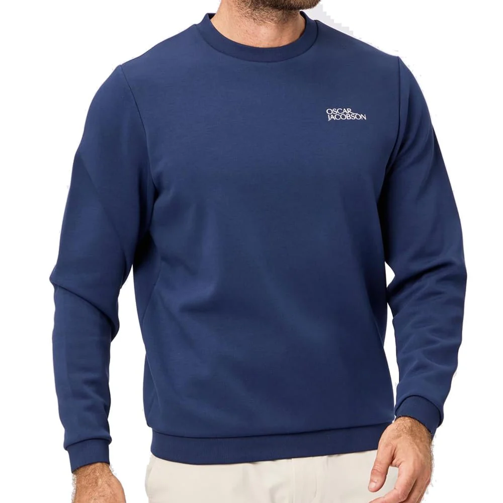 Oscar Jacobson Johnstone Tour Crew Pullover - Navy - Image 3