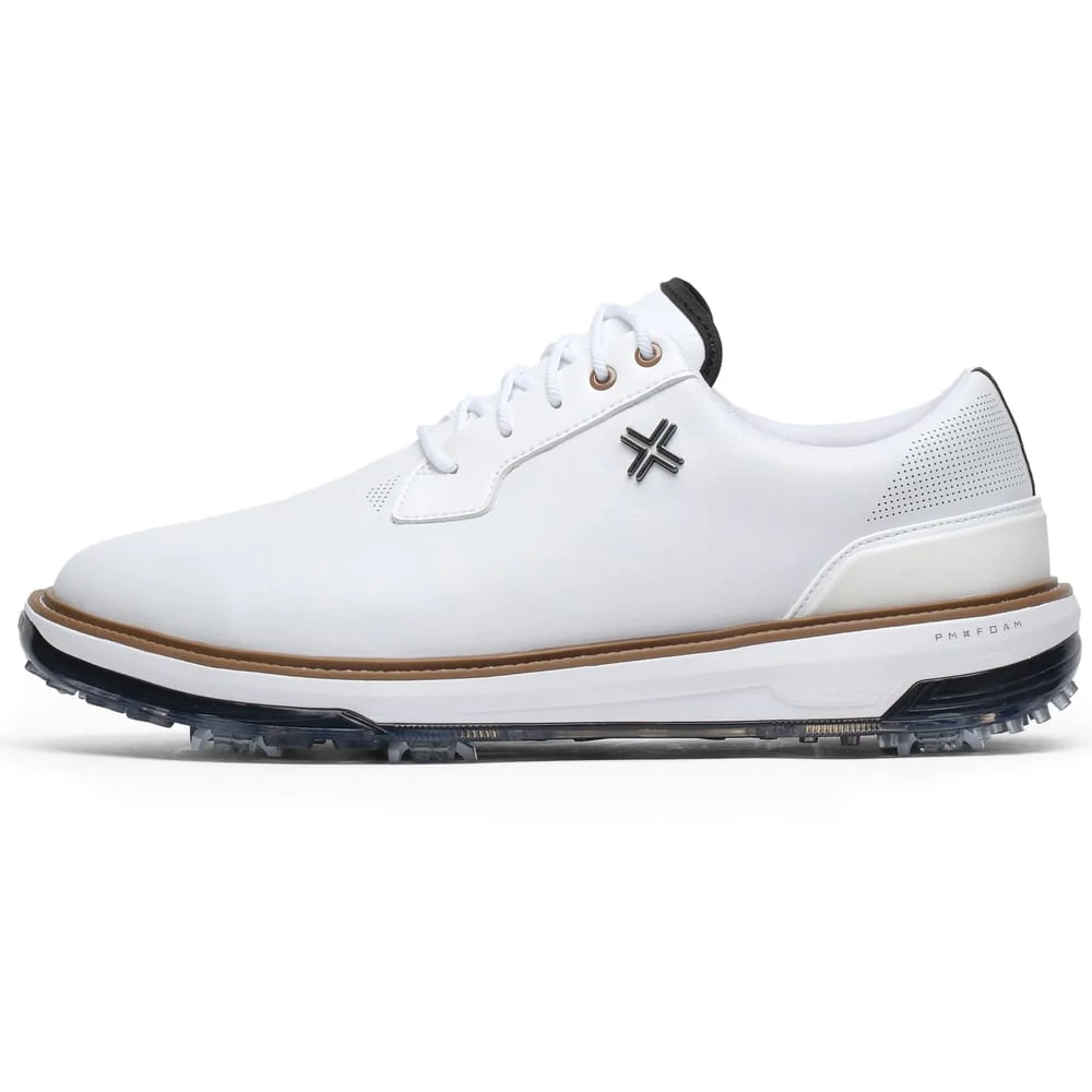 PAYNTR Reserve Classic Tour Waterproof Spiked Shoes - White/Black/Tan - Image 4
