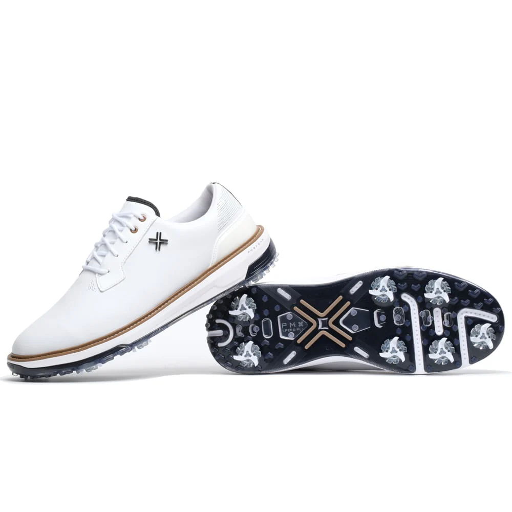 PAYNTR Reserve Classic Tour Waterproof Spiked Shoes - White/Black/Tan - Image 5