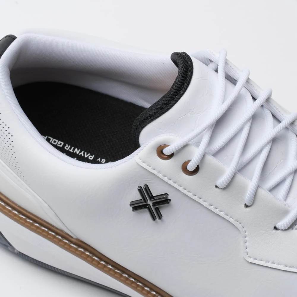 PAYNTR Reserve Classic Tour Waterproof Spiked Shoes - White/Black/Tan - Image 7