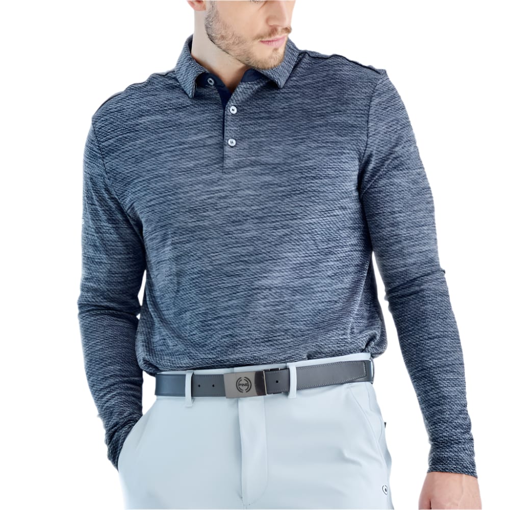 Ping Creek Polo Shirt - Navy Melange - Image 4