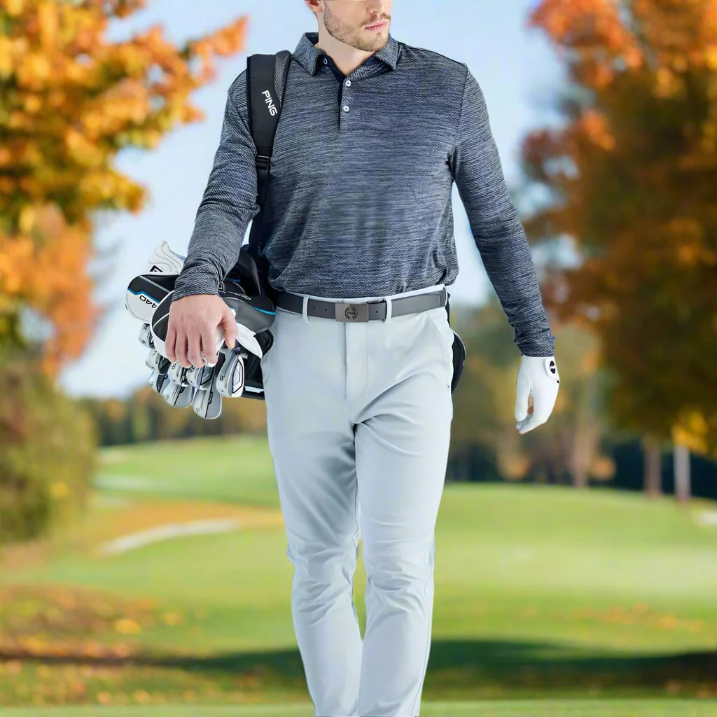 Ping Creek Polo Shirt - Navy Melange - Image 7