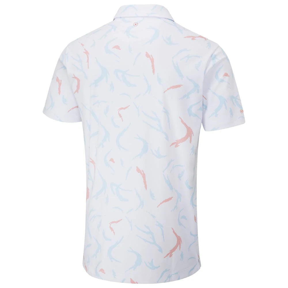 Ping Ephron Polo Shirt - White/Wild Salmon Multi - Image 2