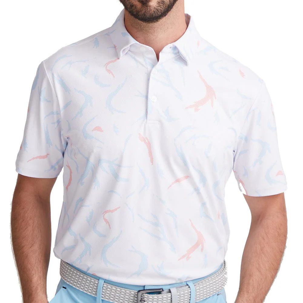 Ping Ephron Polo Shirt - White/Wild Salmon Multi - Image 5