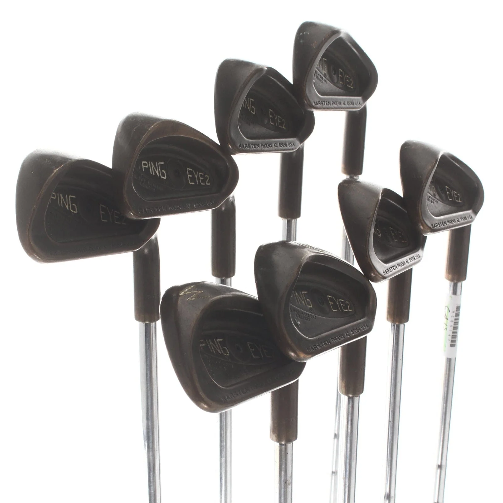 Ping Eye 2 BeCu Steel Mens Right Hand Irons 3-PW Black Dot Regular - Ping Karsten - Image 2