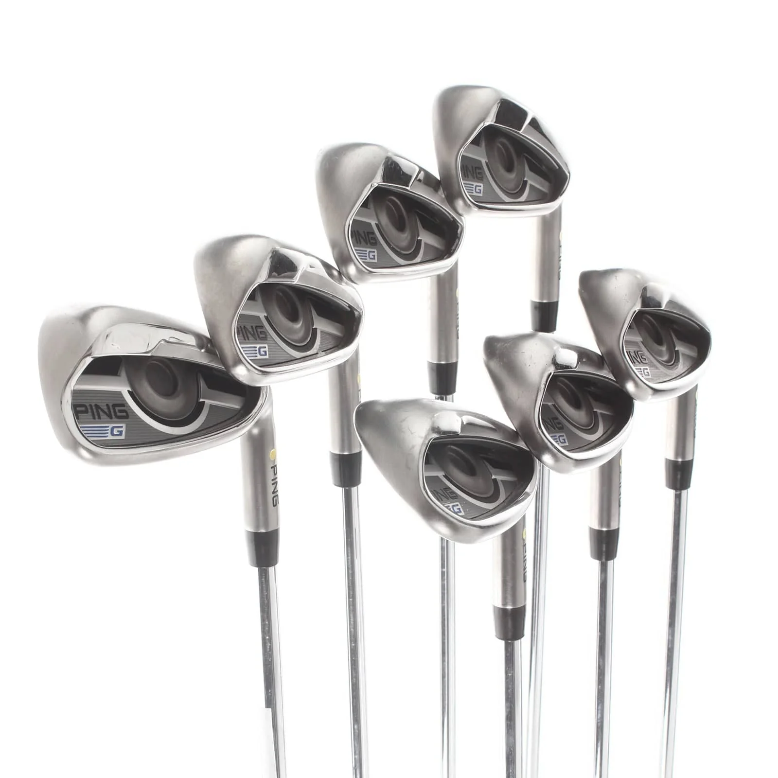 Ping G Series Steel Mens Right Hand Irons 5-SW Yellow Dot 1.5* Upright Regular - Ping AWT 2.0 - Image 2