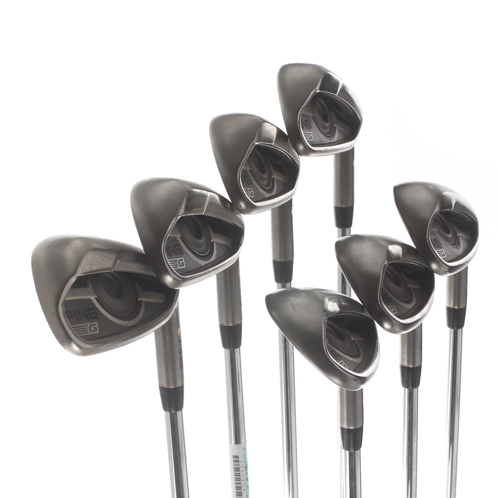 Ping G Steel Mens Right Hand Irons 5-SW Yellow Dot 1.5* Upright Regular - Ping AWT 2.0 - Image 2