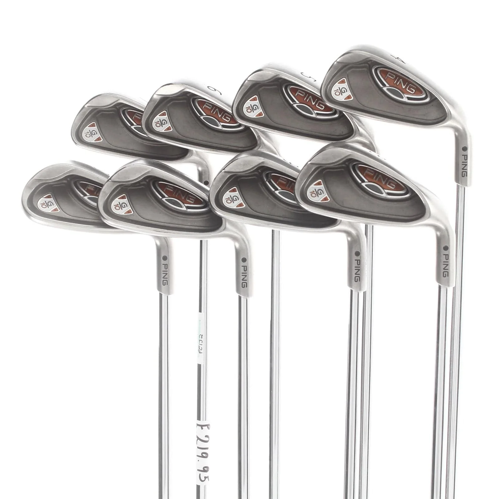Ping G10 Steel Mens Right Hand Irons 4-SW Black Dot Regular - Ping AWT