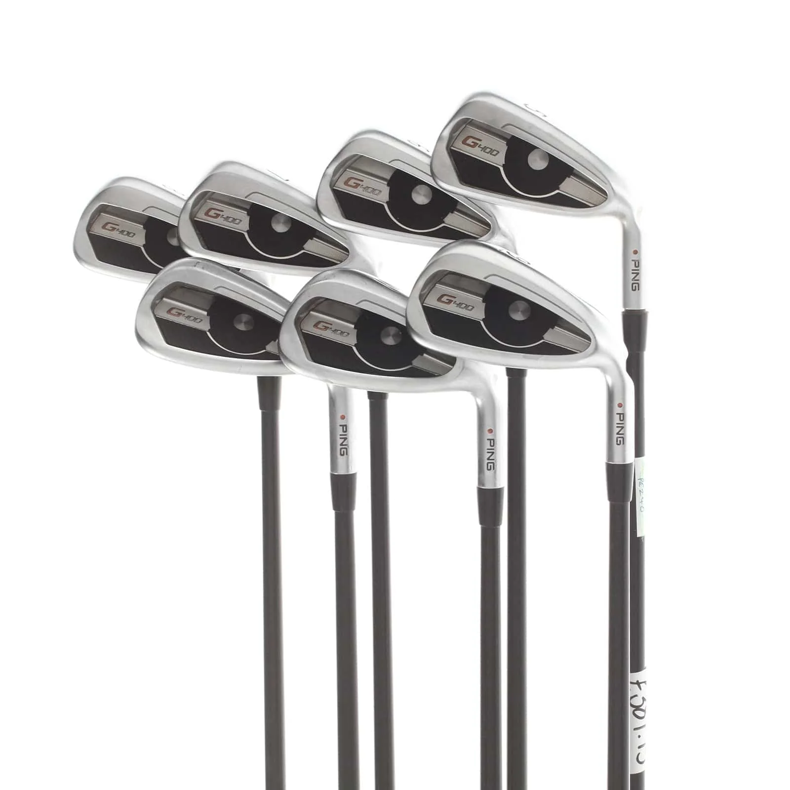 Ping G400 Graphite Mens Right Hand Irons 5-UW Orange Dot 2* Flat Regular - Ping Alta CB