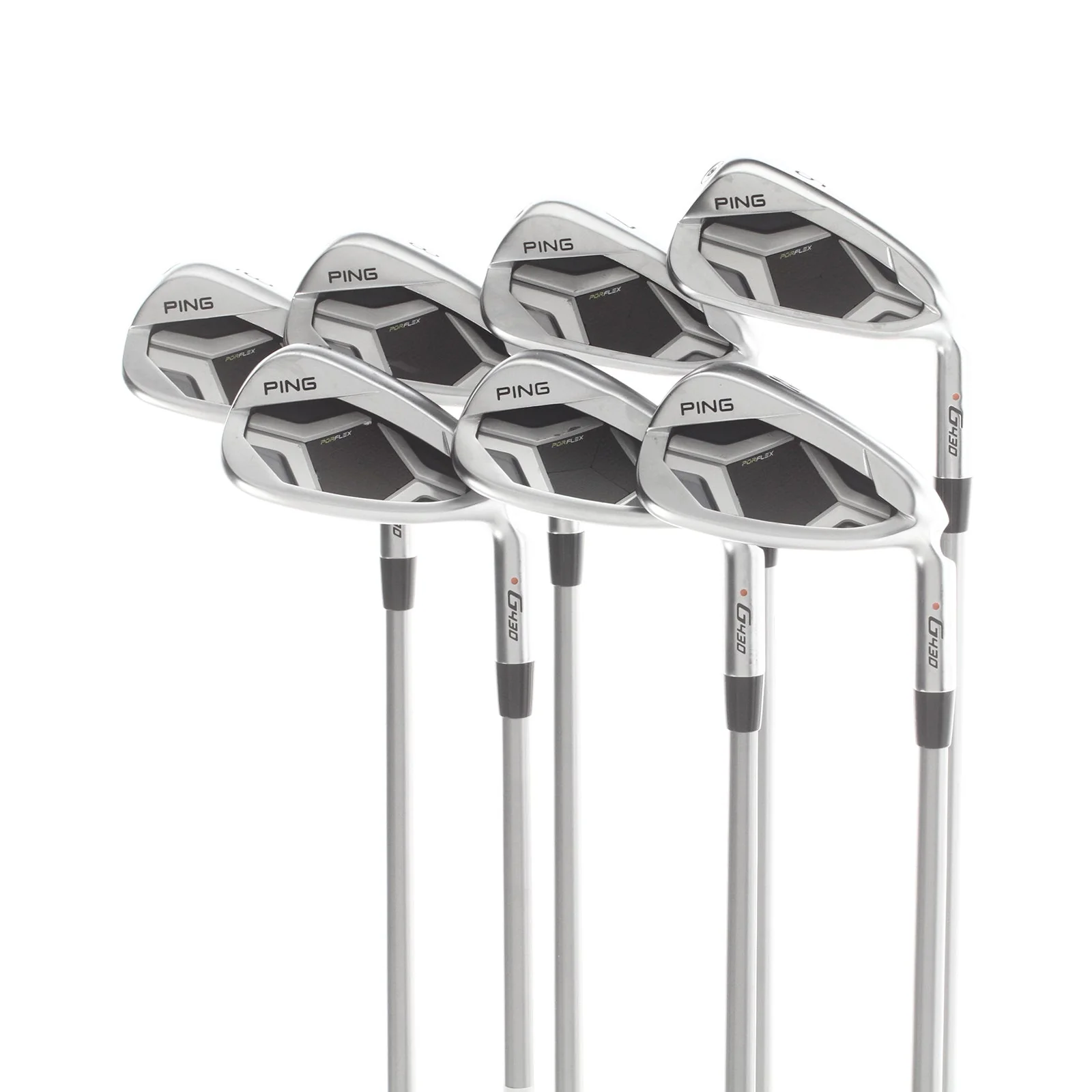 Ping G430 Graphite Mens Right Hand Irons 6-GW+SW Orange Dot 2* Flat Senior - Alta Quick 45g