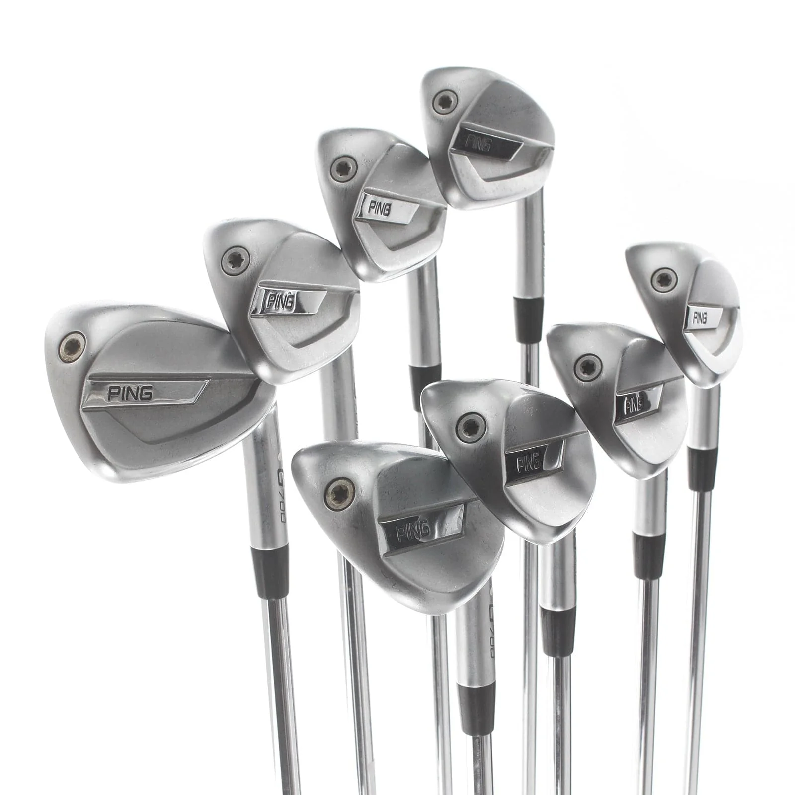Ping G700 Steel Mens Right Hand Irons 5-GW+SW White Dot 3* Upright Regular - Ping AWT 2.0 - Image 2