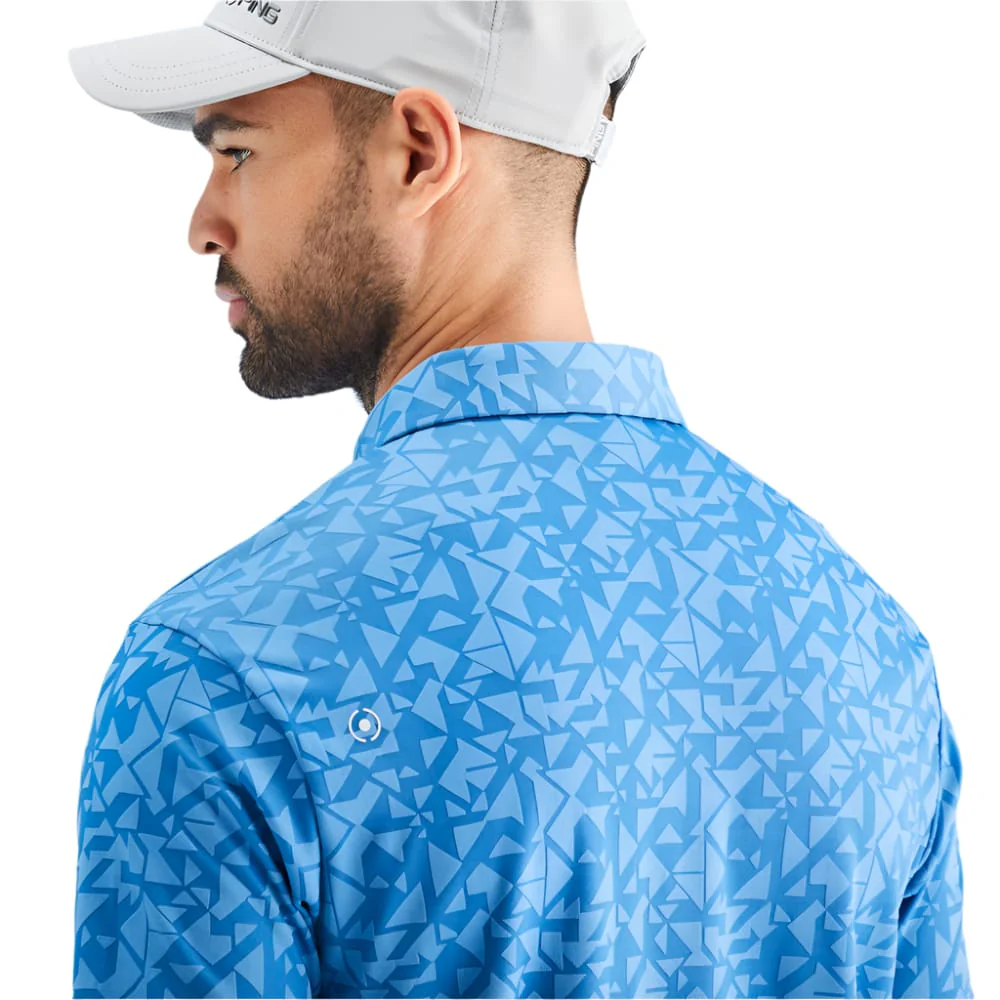 Ping Geo-Camo Polo Shirt - Tidal Blue - Image 6