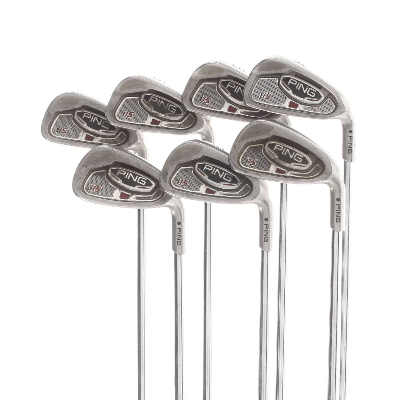 Ping i15 Steel Mens Right Hand Irons 4-PW Black Dot Stiff - AWT