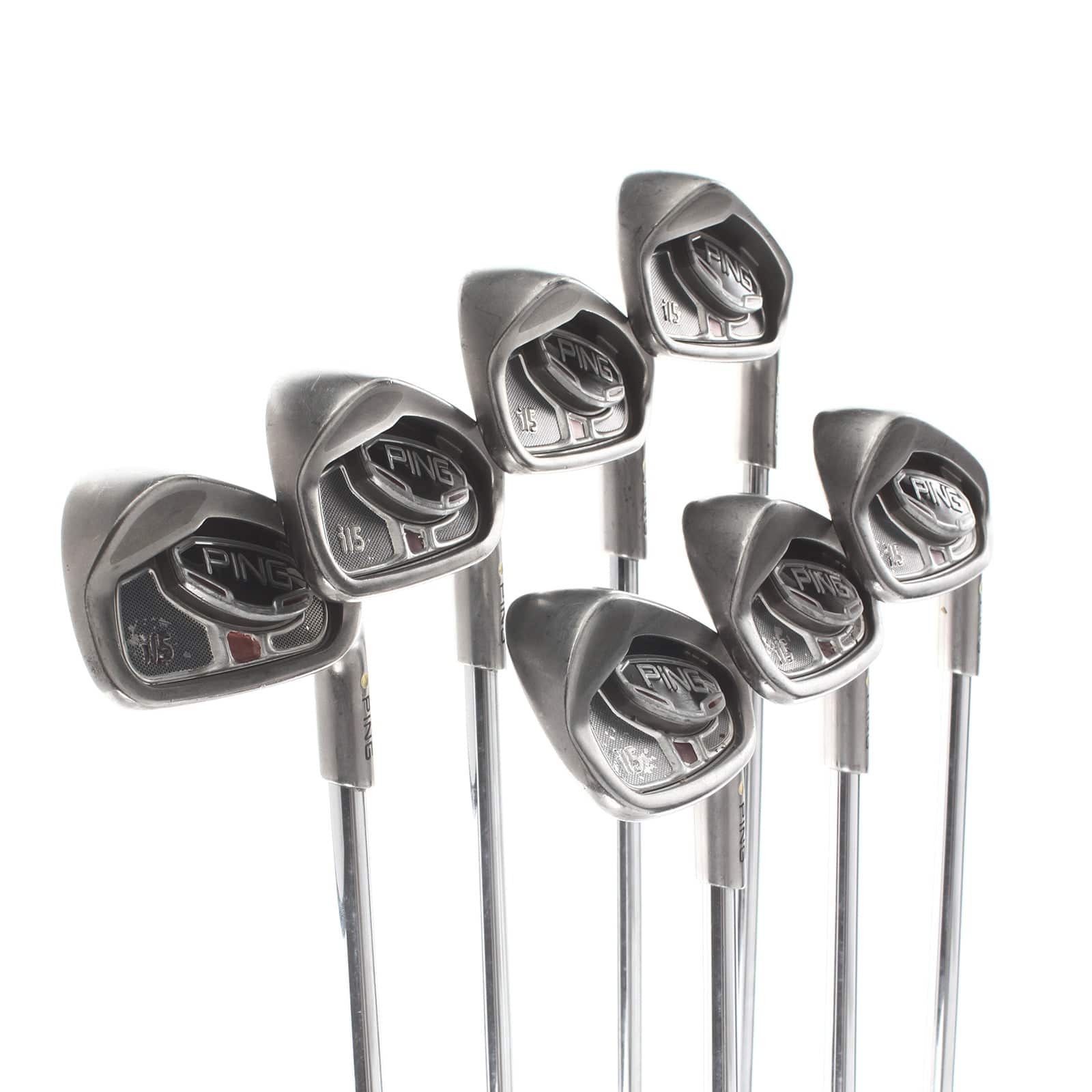 Ping i15 Steel Mens Right Hand Irons 4-PW Yellow Dot 1.5* Upright Stiff - Ping AWT - Image 2