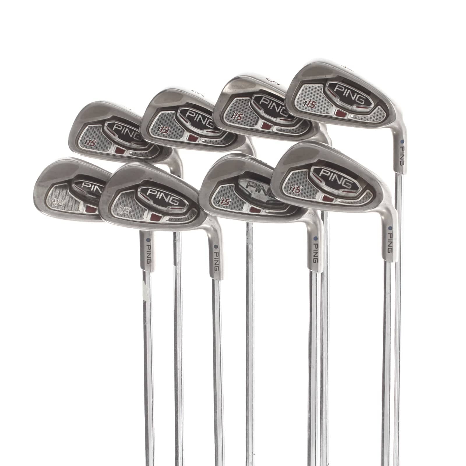 Ping i15 Steel Mens Right Hand Irons 4-UW Blue Dot 0.75* Upright Regular - AWT