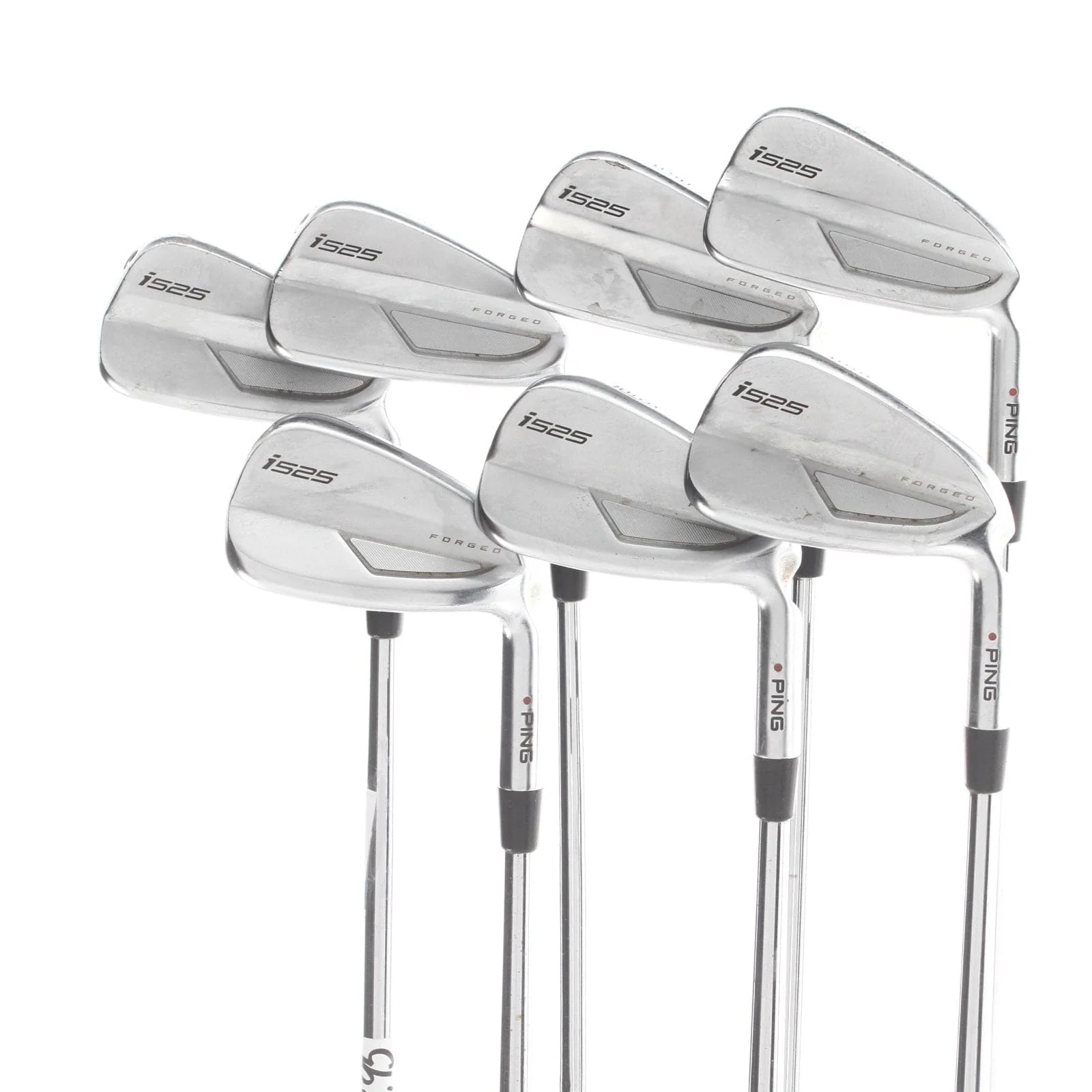 Ping i525 Steel Mens Right Hand Irons 4-PW Red Dot 1* Flat Stiff - Dynamic Gold 105 S300