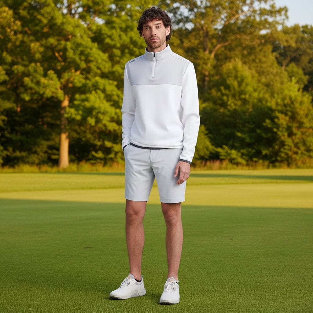Ping Kinver 1/4 Zip Pullover - White/Pearl Grey - Image 4