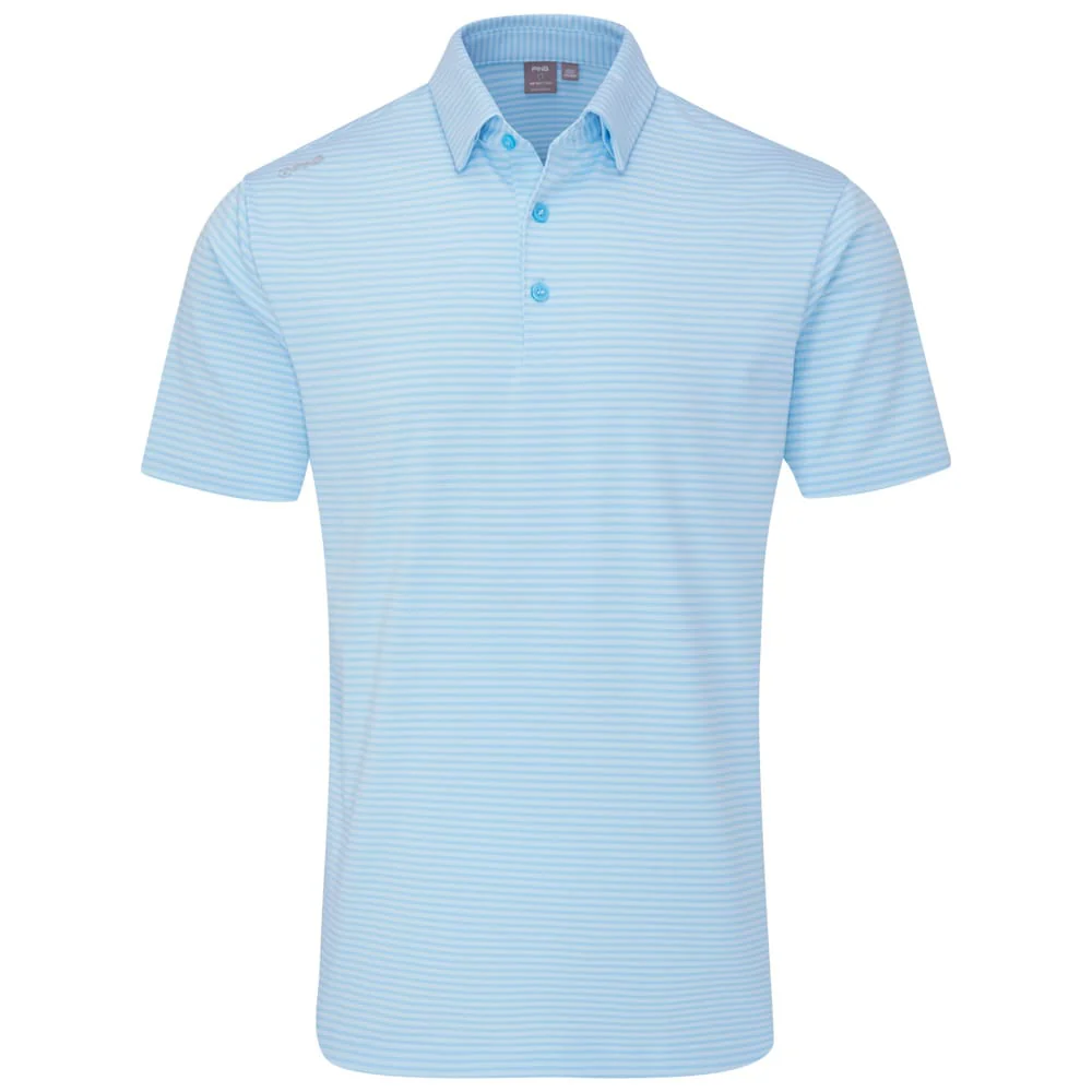 Ping Langford Polo Shirt - Baltic Sea/White