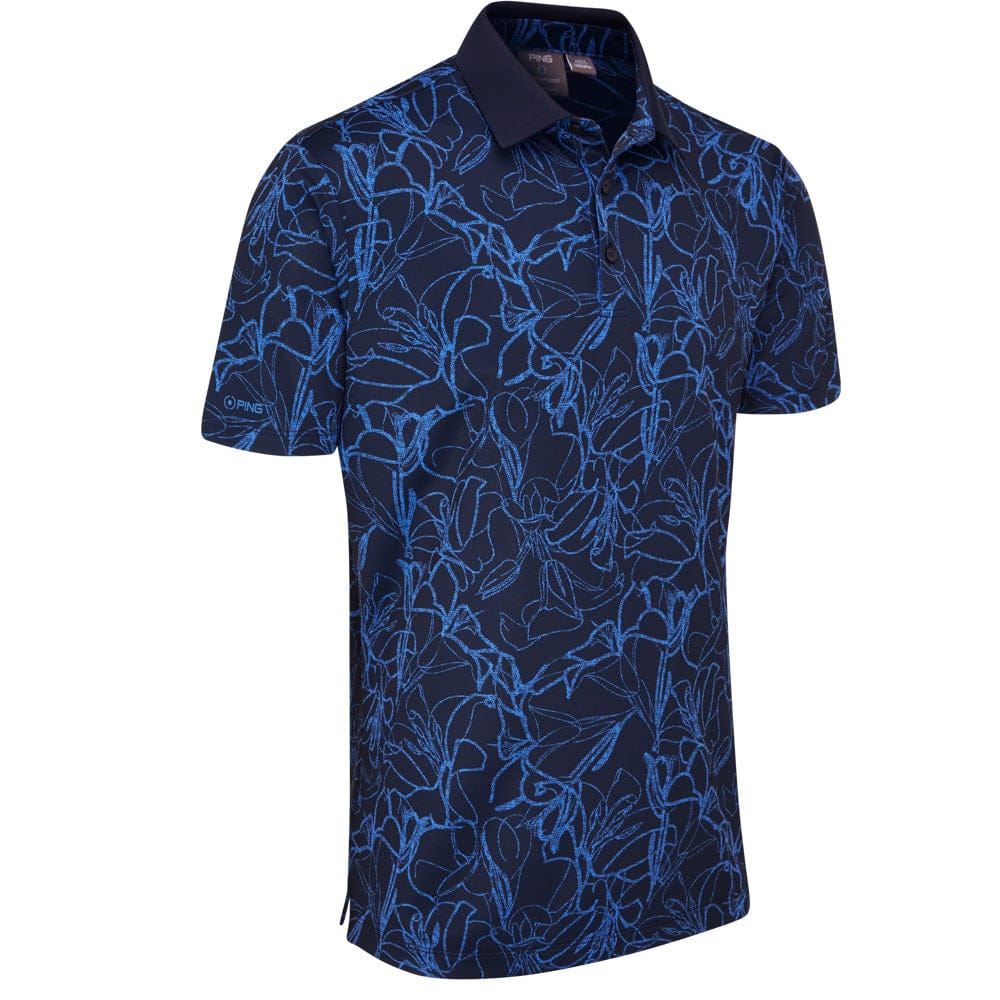 Ping Orlando Polo Shirt - Navy/Bright Cobalt - Image 3