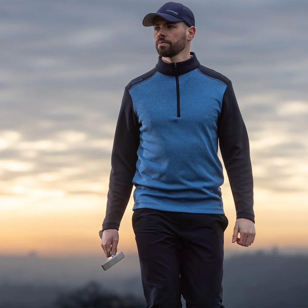 Ping Ramsey 1/2 Zip Pullover - Tidal Blue/Navy - Image 3
