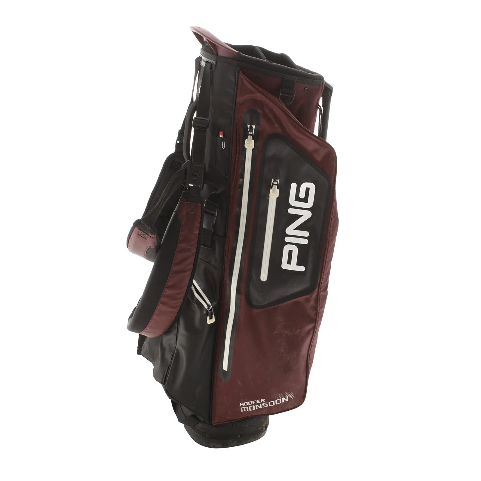 Ping Stand Bag - Maroon/Black/White - Image 2