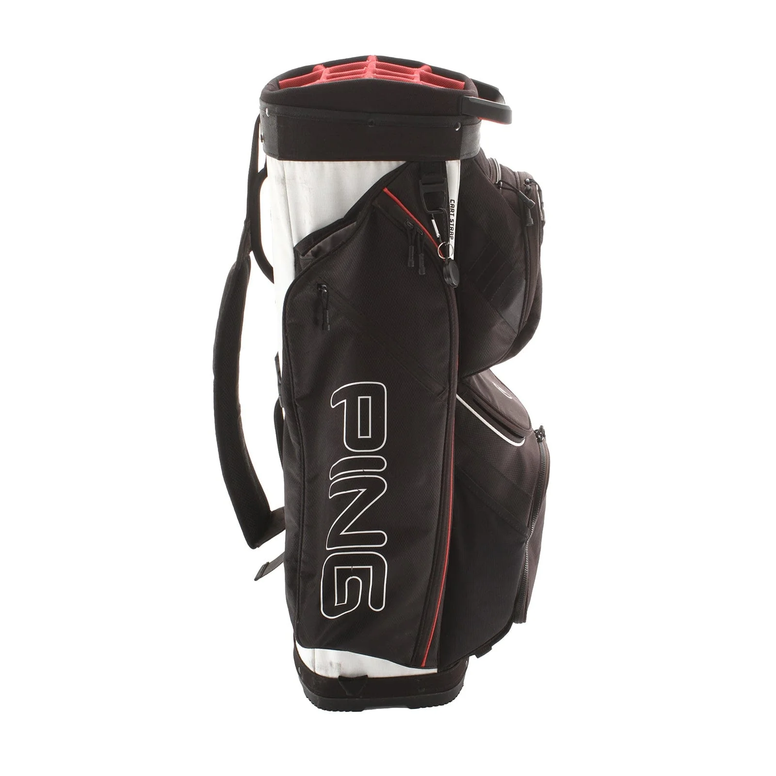 Ping Traverse Cart Bag - Black/Red/White - Image 3