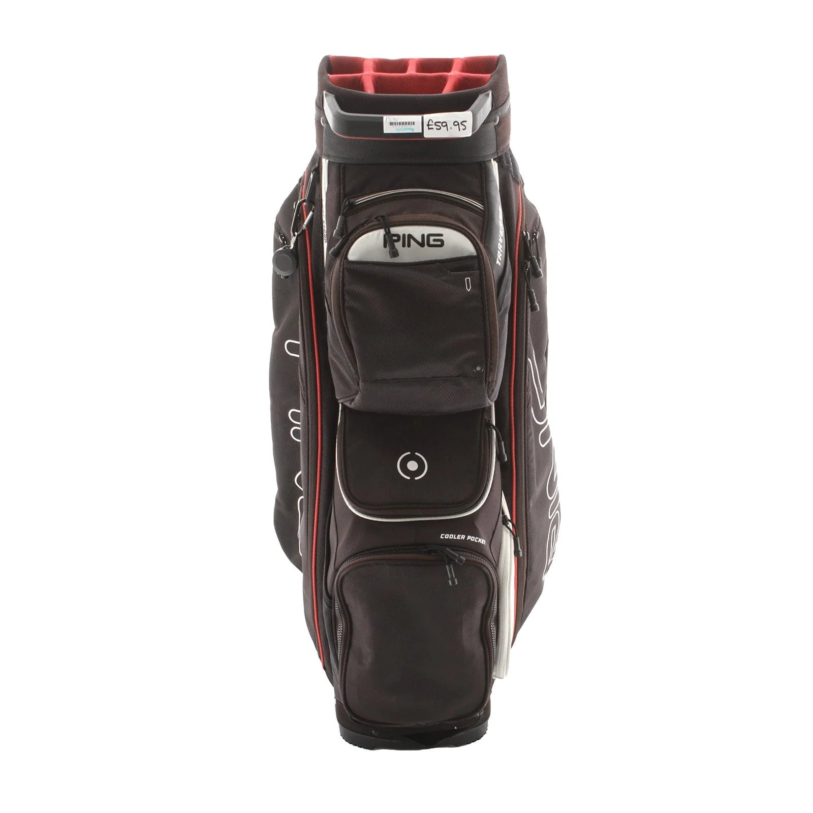 Ping Traverse Cart Bag - Black/Red/White - Image 4