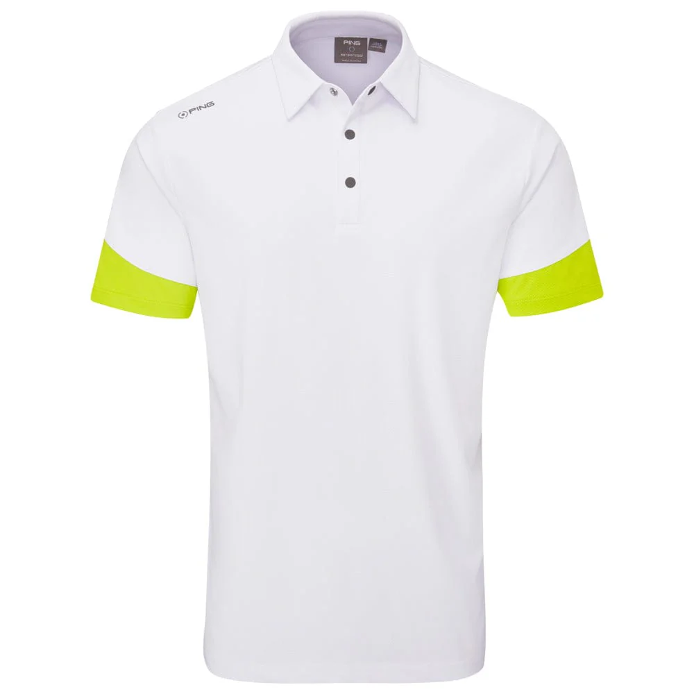 Ping Ty Polo Shirt - White/Lime