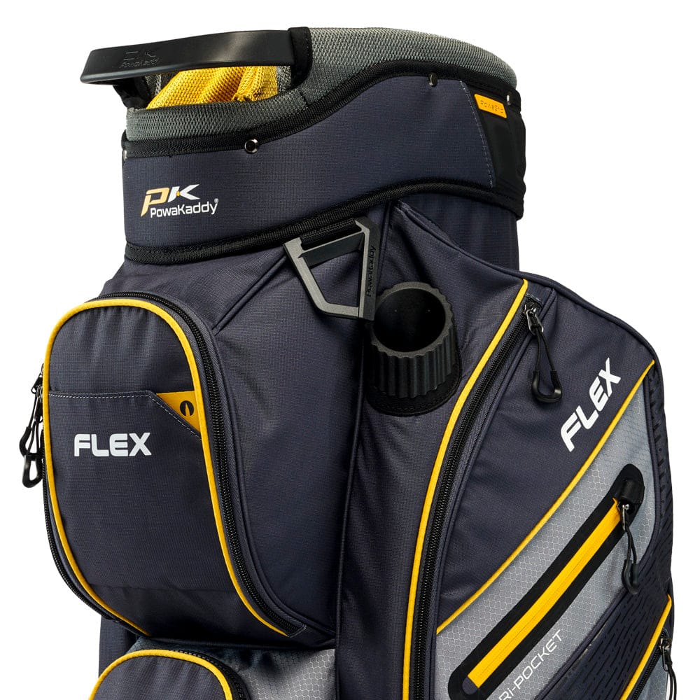 PowaKaddy FLEX Cart Bag - Grey/Yellow - Image 4